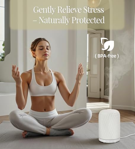 Aromatherapy Diffuser 2.4MHz | Ceramic Ultrasonic Essential Oil Diffuser with Night Light