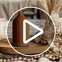 Terracotta Essential Oil Diffuser | 120ml Ultrasonic Aromatherapy Diffuser with LED Mood Lights