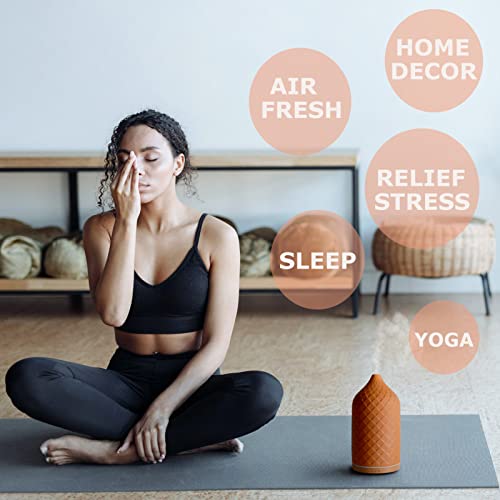 Terracotta Essential Oil Diffuser | 120ml Ultrasonic Aromatherapy Diffuser with LED Mood Lights